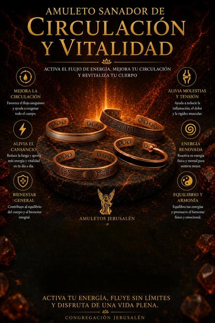 Amuleto Sanador de Circulación y Vitalidad — Congregación Jerusalén