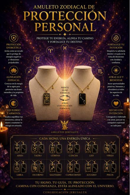 Amuleto Zodiacal de Protección Personal — Congregación Jerusalén