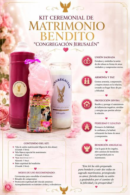 Kit Ceremonial de Matrimonio Bendito — Congregación Jerusalén